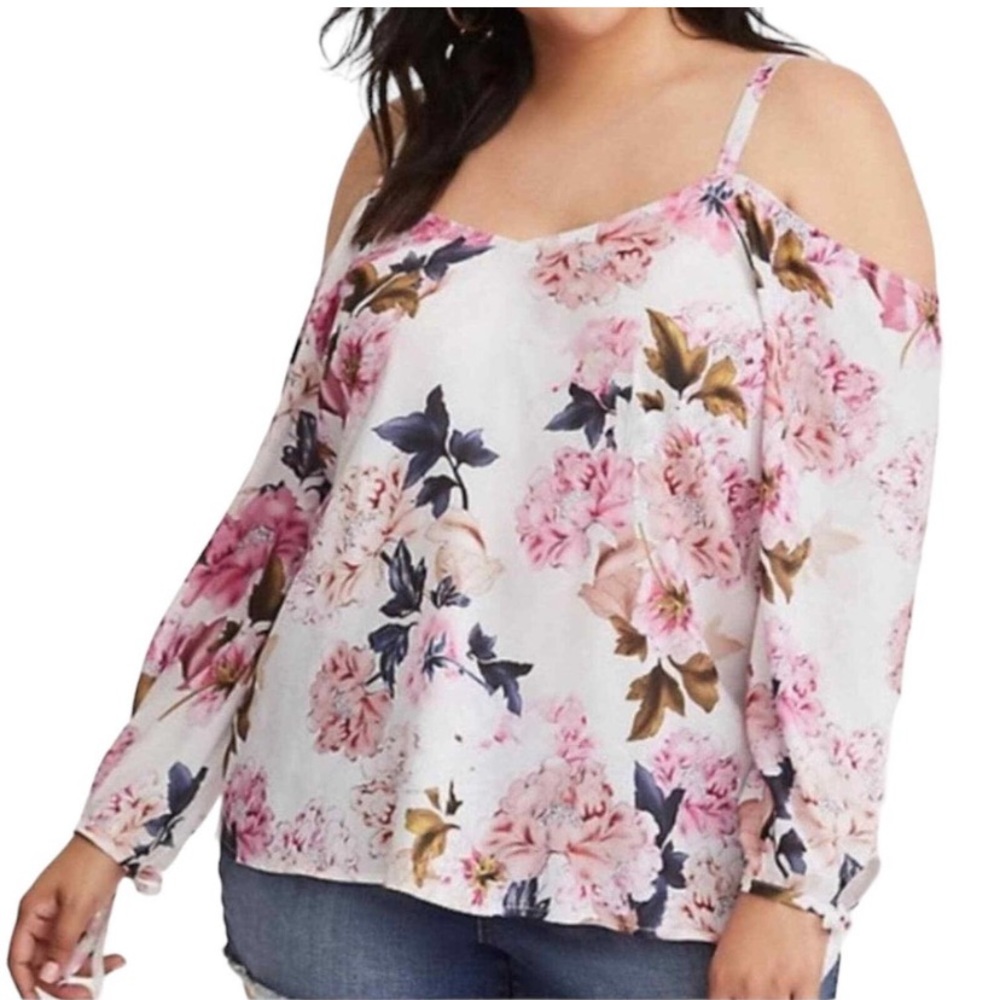 Cold Shoulder Floral Top